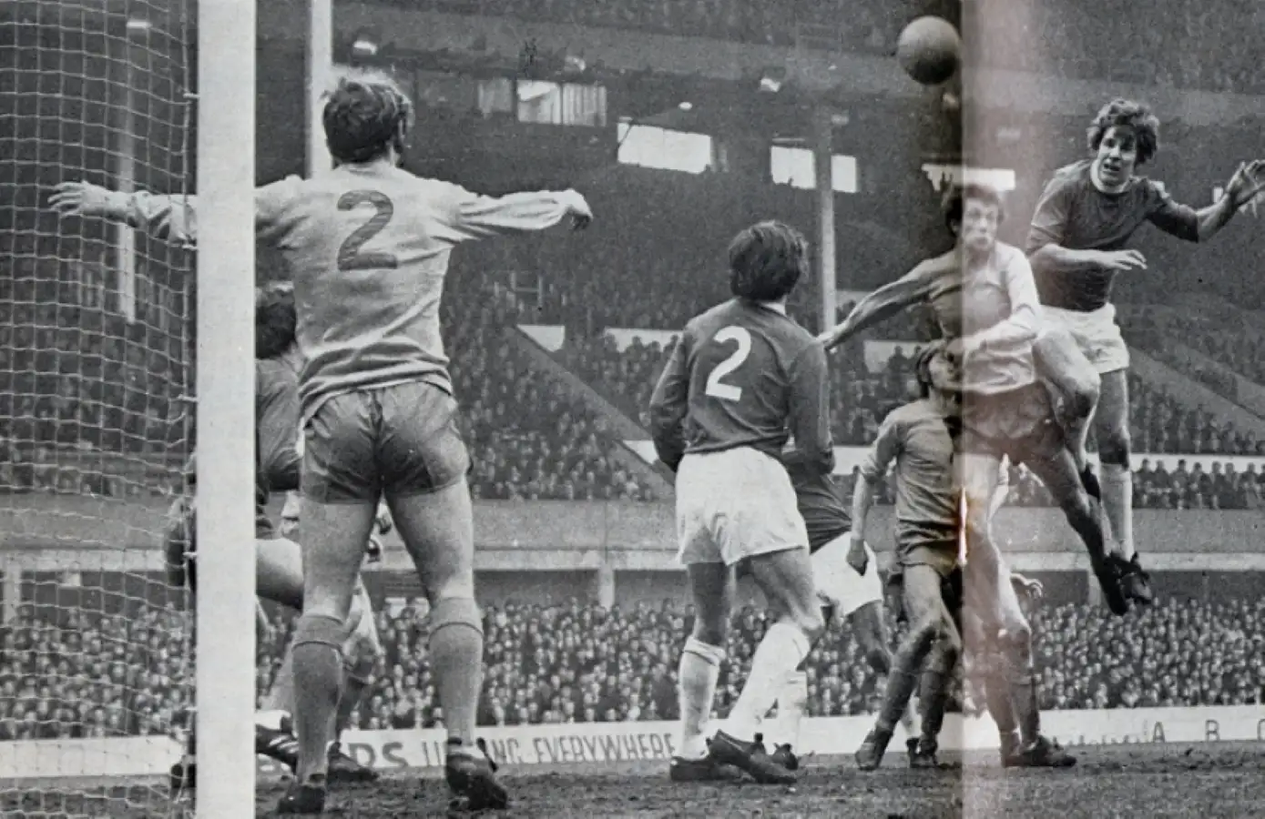 1711 06.02.71 Royle  v Huddersfield Town (H) SECOND IN SEQUENCE - Joe Royle's meets a corner ...webp
