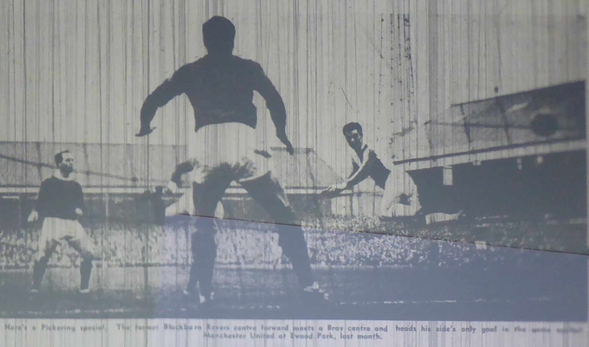P1010113 1964 Fred Pickering scores for Blackburn against Man.Utd. just before he signed for t...JPG