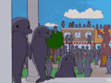 simpsons-dolphins-attacking-haha.gif