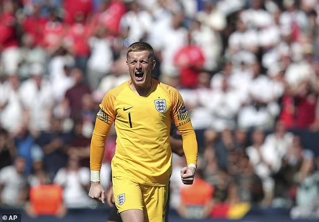 Jordan Pickford enjoyed another fine afternoon as England's No 1 in Guimaraes on Sunday