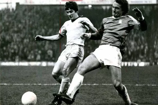 Mick Buckley in action for Everton in the 70s