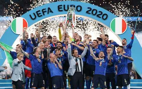 Italy winning the Euro 2020 trophy - Revealed: The 10 English venues in the running for Euro 2028 - and the ones that missed out