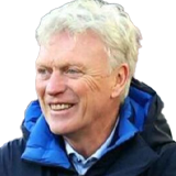 David Moyes, Everton manager, during a match at Hill Dickinson Stadium.