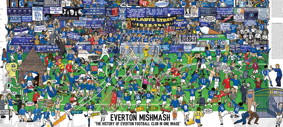 Everton Mishmash – The History of Everton Football Club in One Image