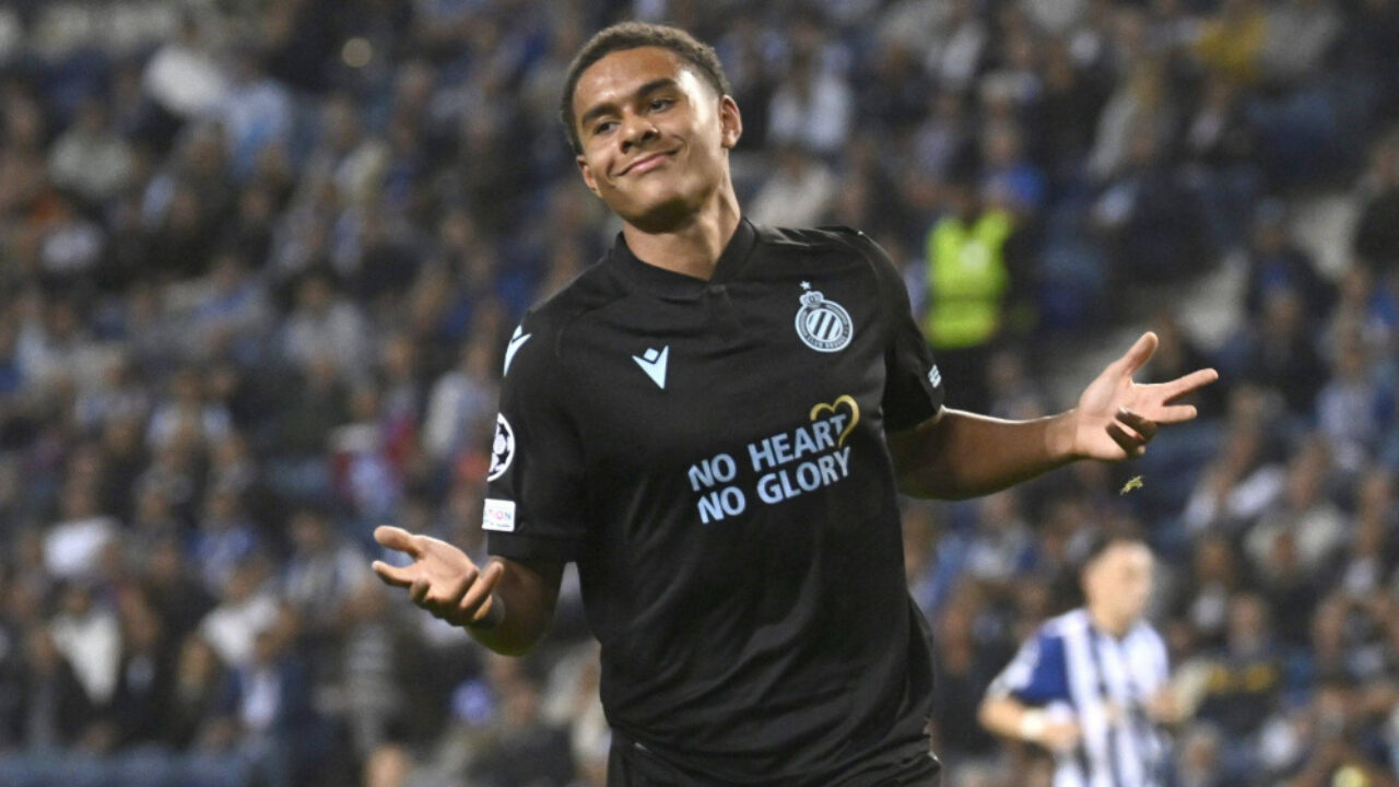 Brugges, Belgium. 19th Oct, 2022. Antonio Nusa (32) of Club Brugge