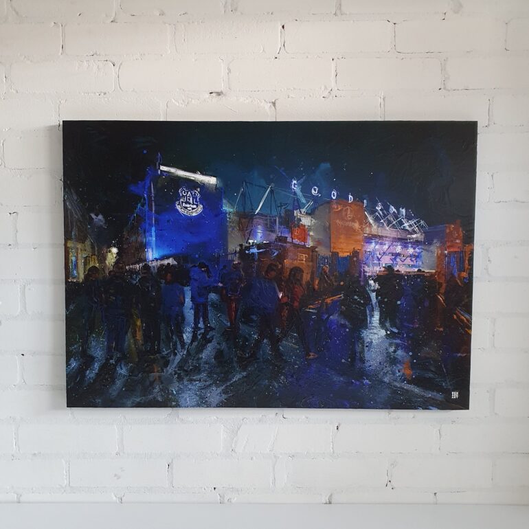 Original A1 Artwork - Goodison Park Under The Lights - Image 2