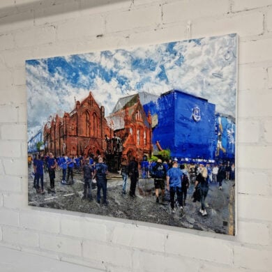 Original A1 Artwork - Goodison Park Blue Skies