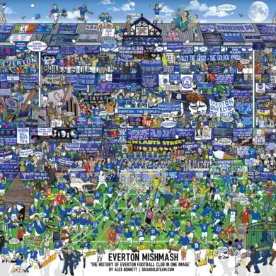 Everton Mishmash Print (Smaller Version - A2 Size)