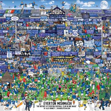 Everton Mishmash Print (Smaller Version - A2 Size)